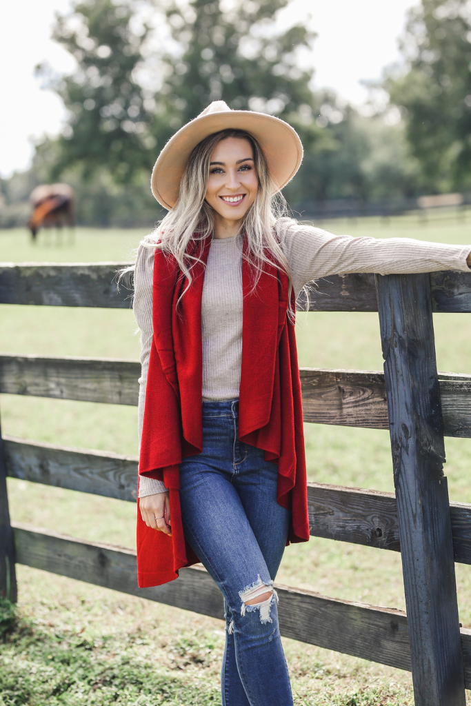 Perfect Shawl Vest in Red