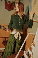 Coraline Soft Cardigan Sweater in Forest