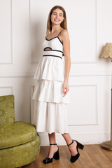 Katherine Cut Out Tiered Midi Dress