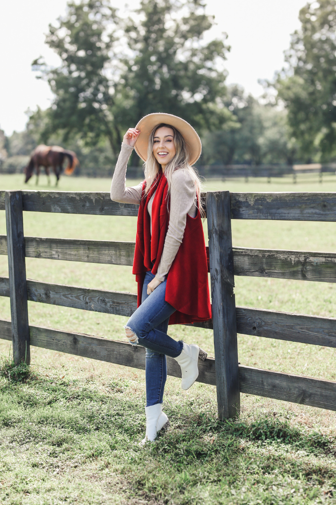 Perfect Shawl Vest in Red