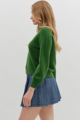 Coraline Soft Cardigan Sweater in Forest