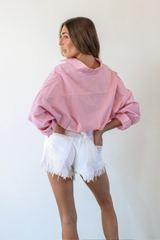 Primrose Button Up Top in Pink