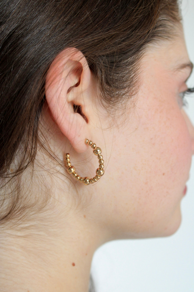 Bella Beaded Hoop Earring