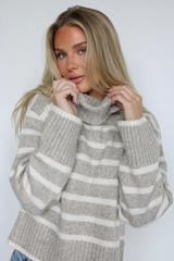 Josephine Striped Turtle Neck Sweater By Z Supply