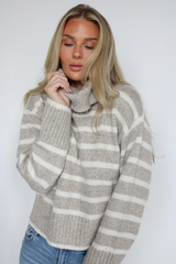 Josephine Striped Turtle Neck Sweater By Z Supply