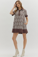 Elodie Crochet Detail Mini Dress