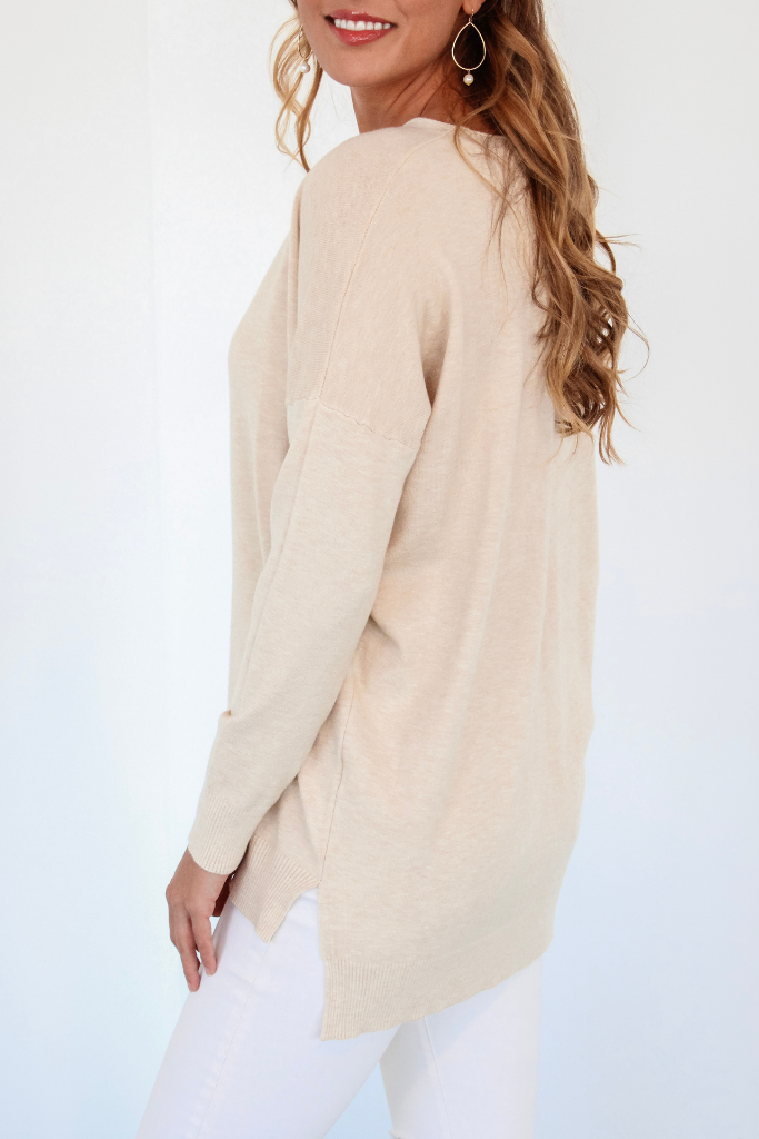 Dreamer Sweater in Heather Oatmeal