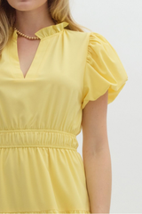 Heidi Tiered Maxi Dress in Lemon