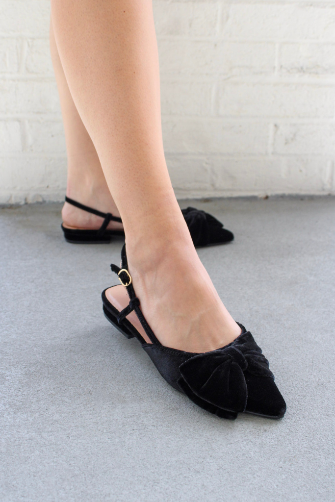 Eloise Velvet Bow Mule