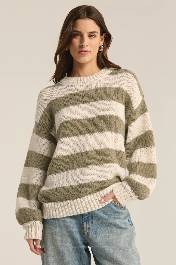 Anders Stripe Crew Neck Sweater by Z Supply