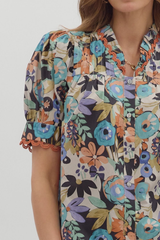 Isabella Floral Puff Sleeve Top