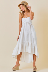 Carolina Ruched Front Halter Midi Dress