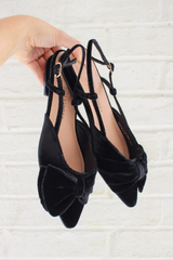 Eloise Velvet Bow Mule