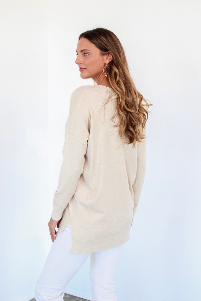 Dreamer Sweater in Heather Oatmeal