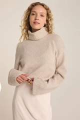 Ursa Turtleneck Sweater in Oatmeal Heather by Z Supply