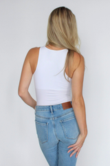 Nico Bodysuit In White By Steve Madden