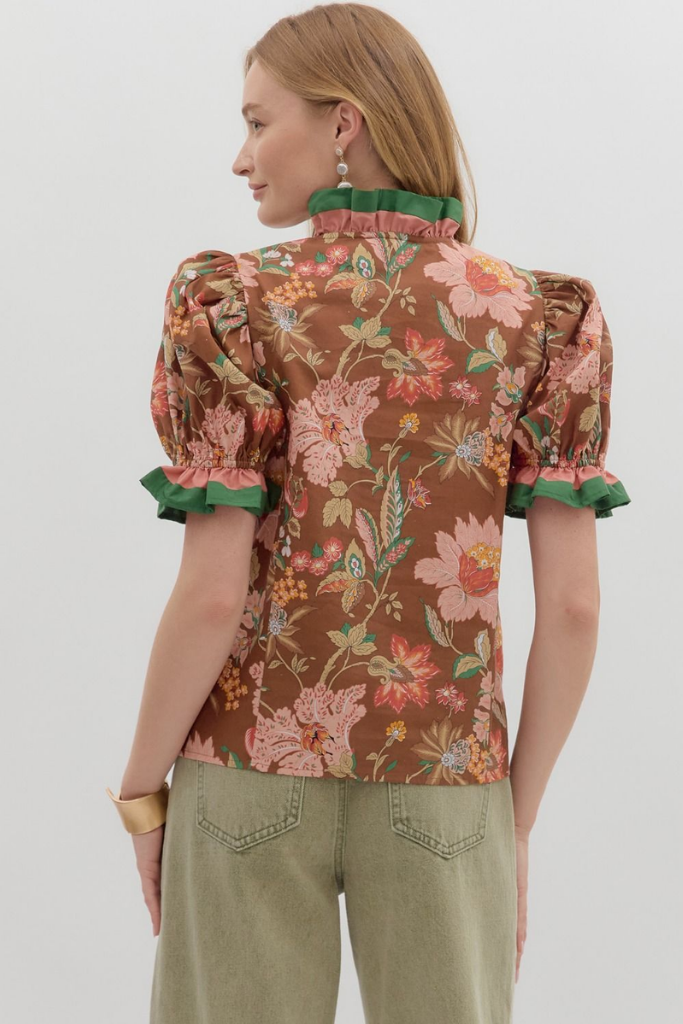 Juliet Floral Ruffle Top