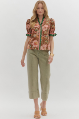 Juliet Floral Ruffle Top