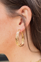 Forever And Always Oval Hoop Earring