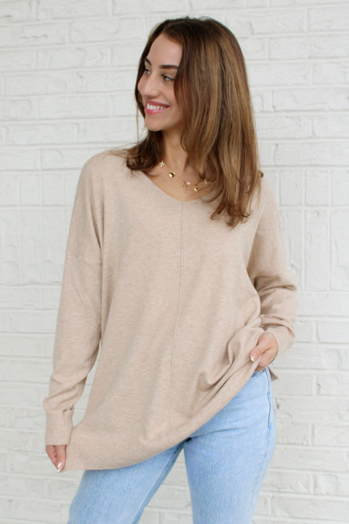 Dreamer Sweater in Heather Cashew