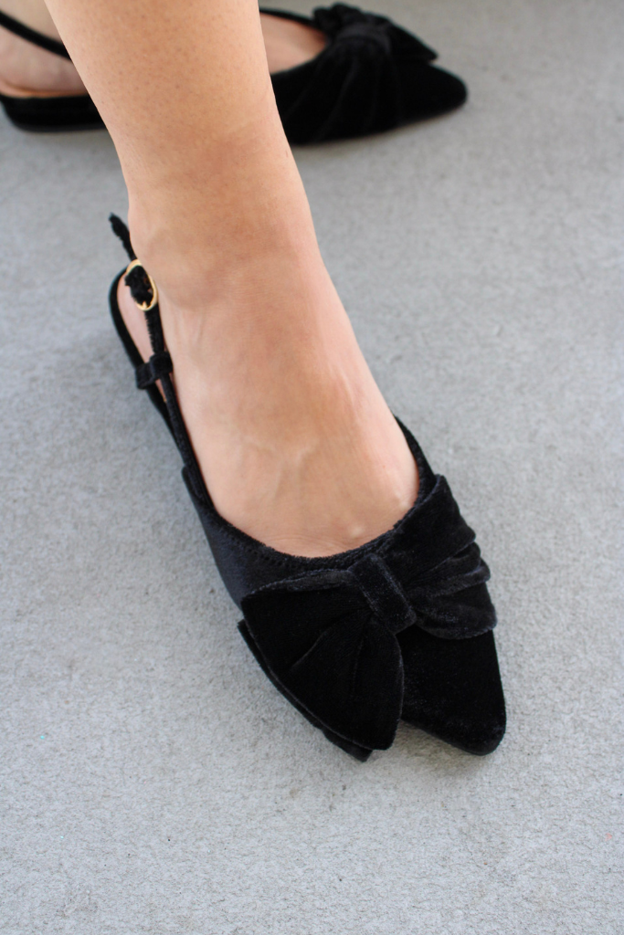 Eloise Velvet Bow Mule