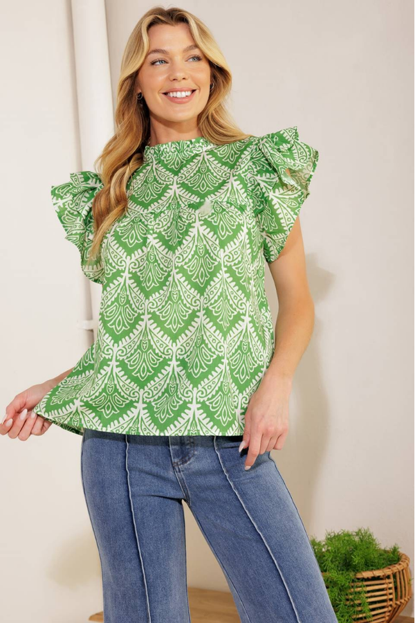 Ellie Flutter Sleeve Top