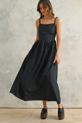Georgina Corset Maxi Dress in Navy