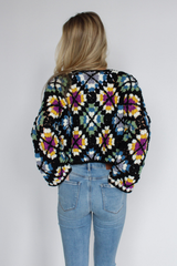 Miss Daisy Crochet Cardigan in Multi