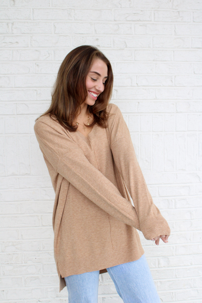 We're Dreaming Sweater in Heather Came