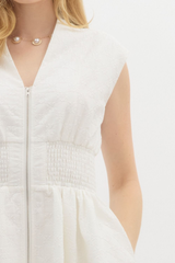 Elizabeth Zip Front Mini Dress