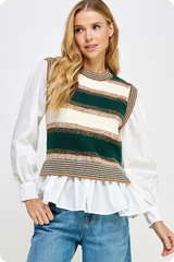 Gracie Striped Layered Sweater