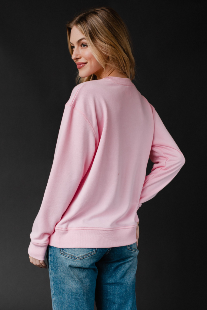 Merry Sweatshirt in Pink