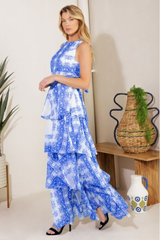 Ada Scarf Print Maxi Dress