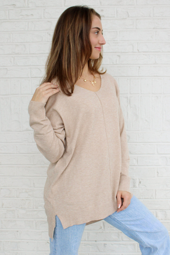 Dreamer Sweater in Heather Cashew