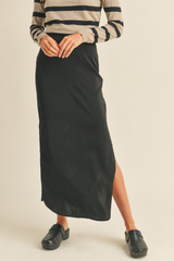 City Girl Side Slit Midi Skirt