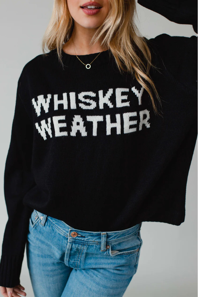 Whiskey Weather Sweater In Black