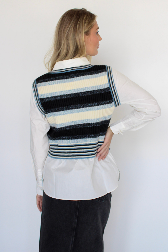 Letting Go Sweater Top in Blue