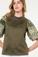 Your Ivy Grows Suede Top