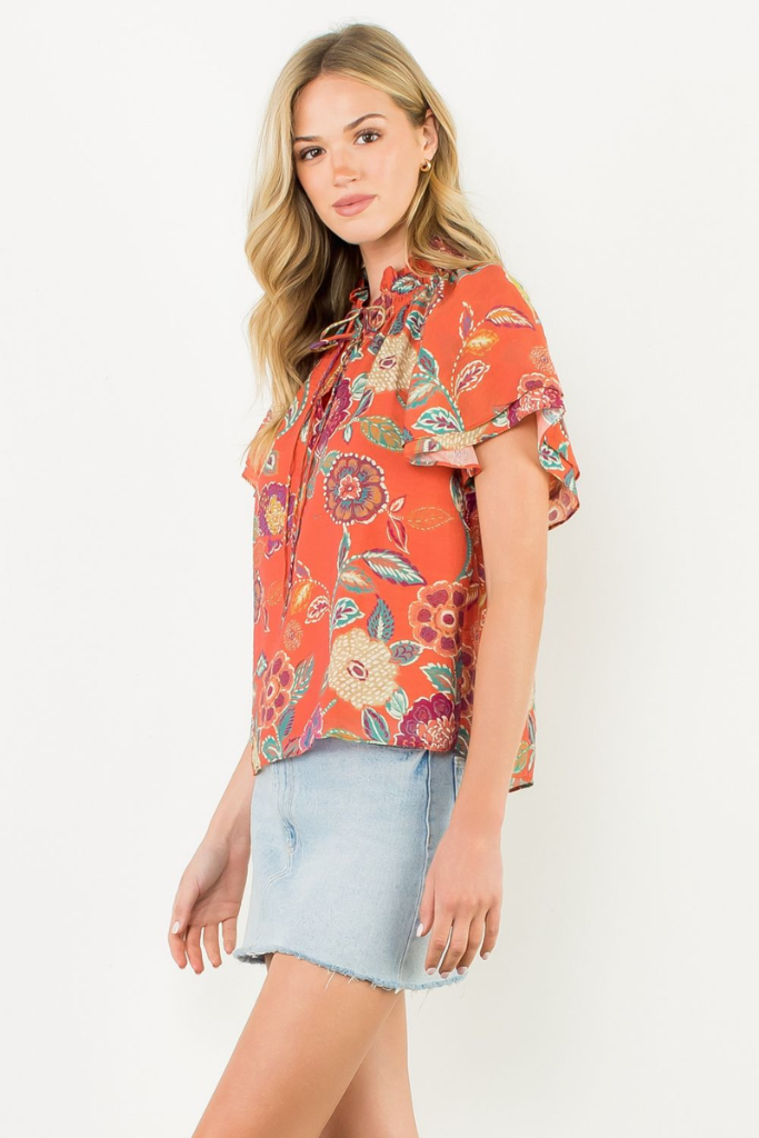 Ida Floral Cap Sleeve Top
