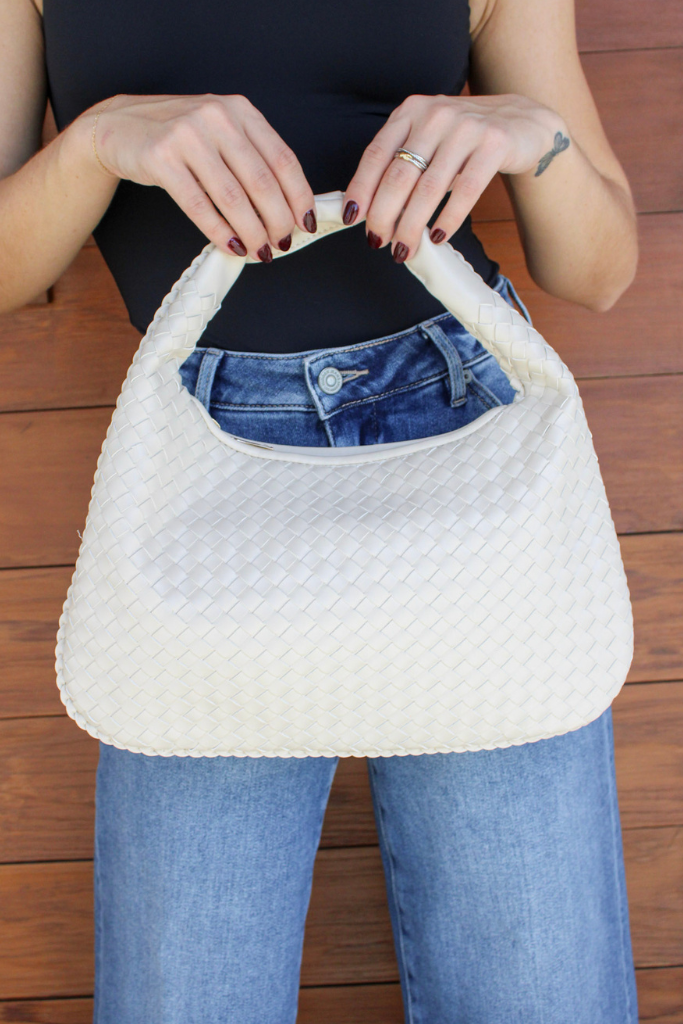 Millie Woven Bag in Oatmilk