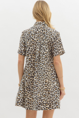 Siena Leopard Print Mini Dress
