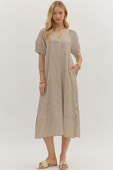 Amber Seersucker Midi Dress