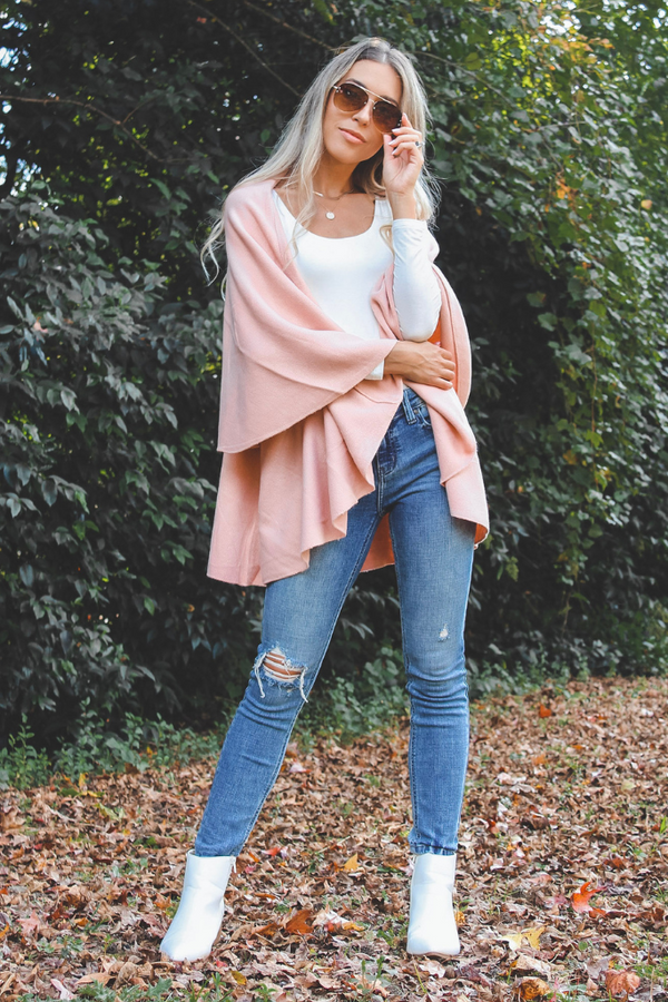 Perfect Shawl Vest in Blush