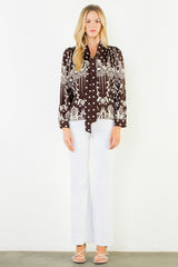 Carson blouse in brown