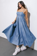 Erin Denim Maxi Dress