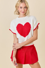 Bella Sleeveless Heart Sweater