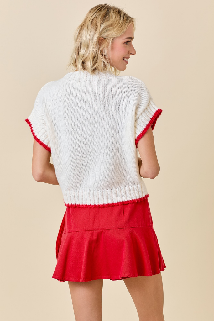 Bella Sleeveless Heart Sweater