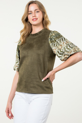 Your Ivy Grows Suede Top