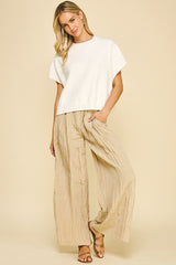 Ellen loose knit top in ivory