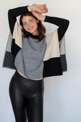 Close To You Color Block Poncho